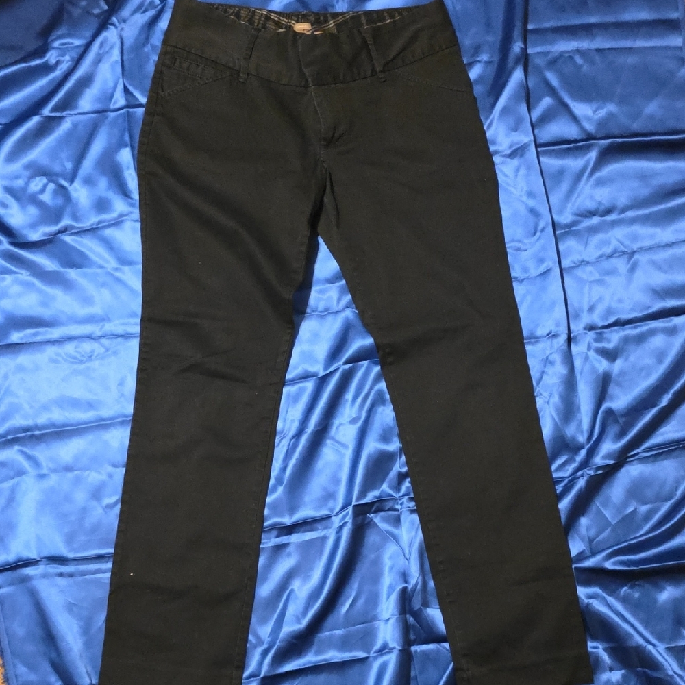 Black Straight-Leg Pants